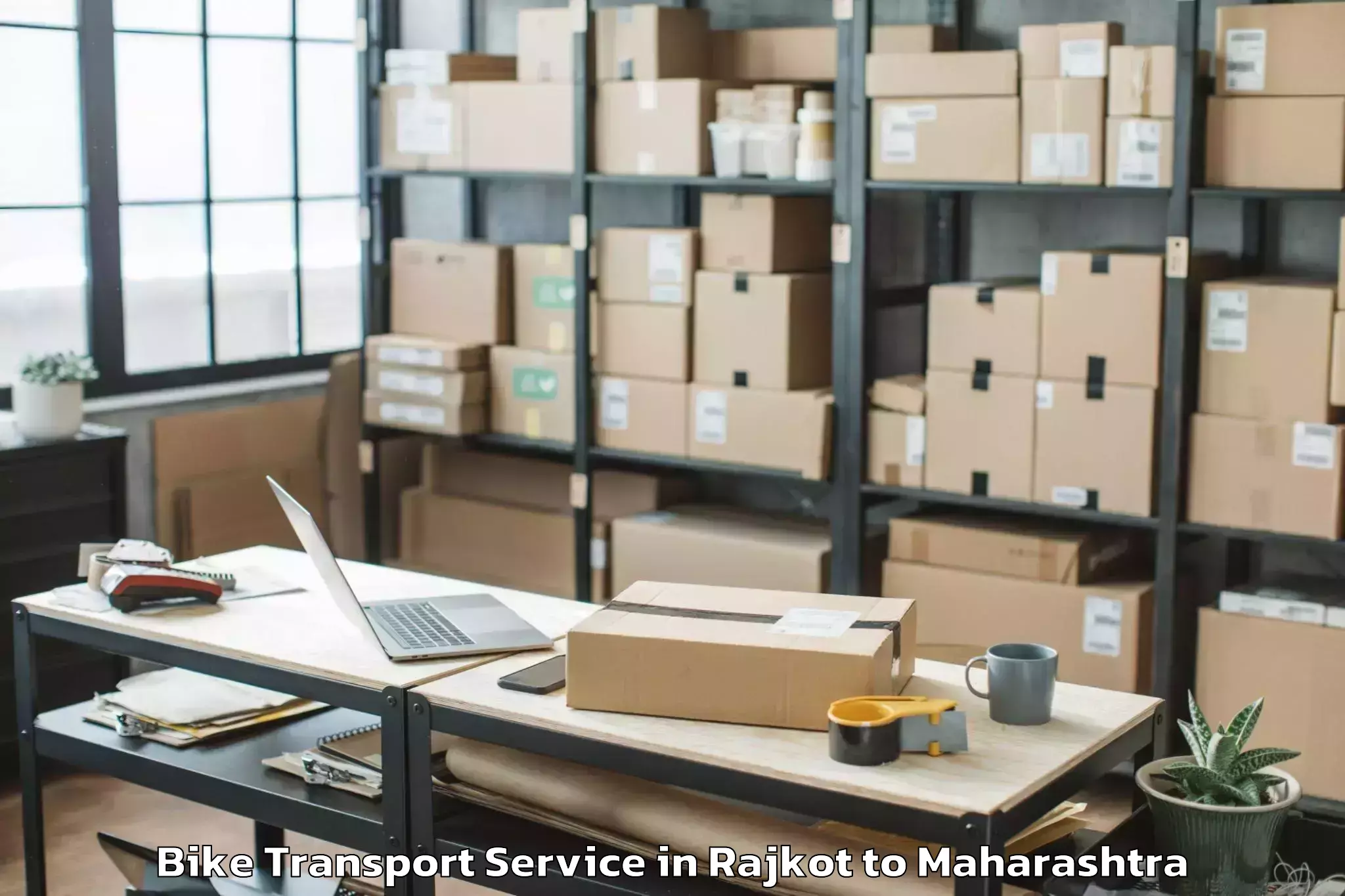 Reliable Rajkot to Mhasala Bike Transport